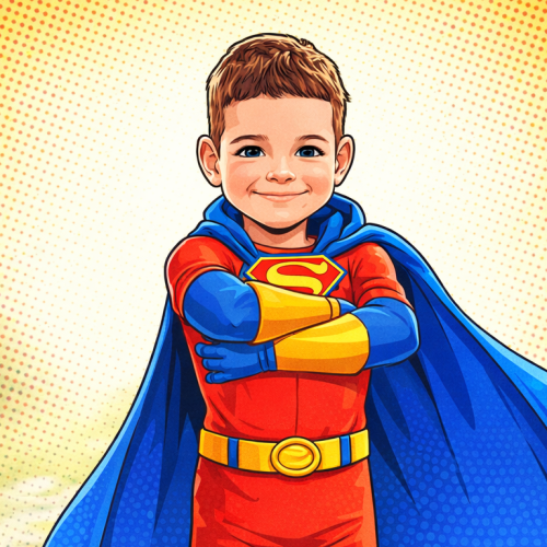 Comic Book Hero AI portrait style