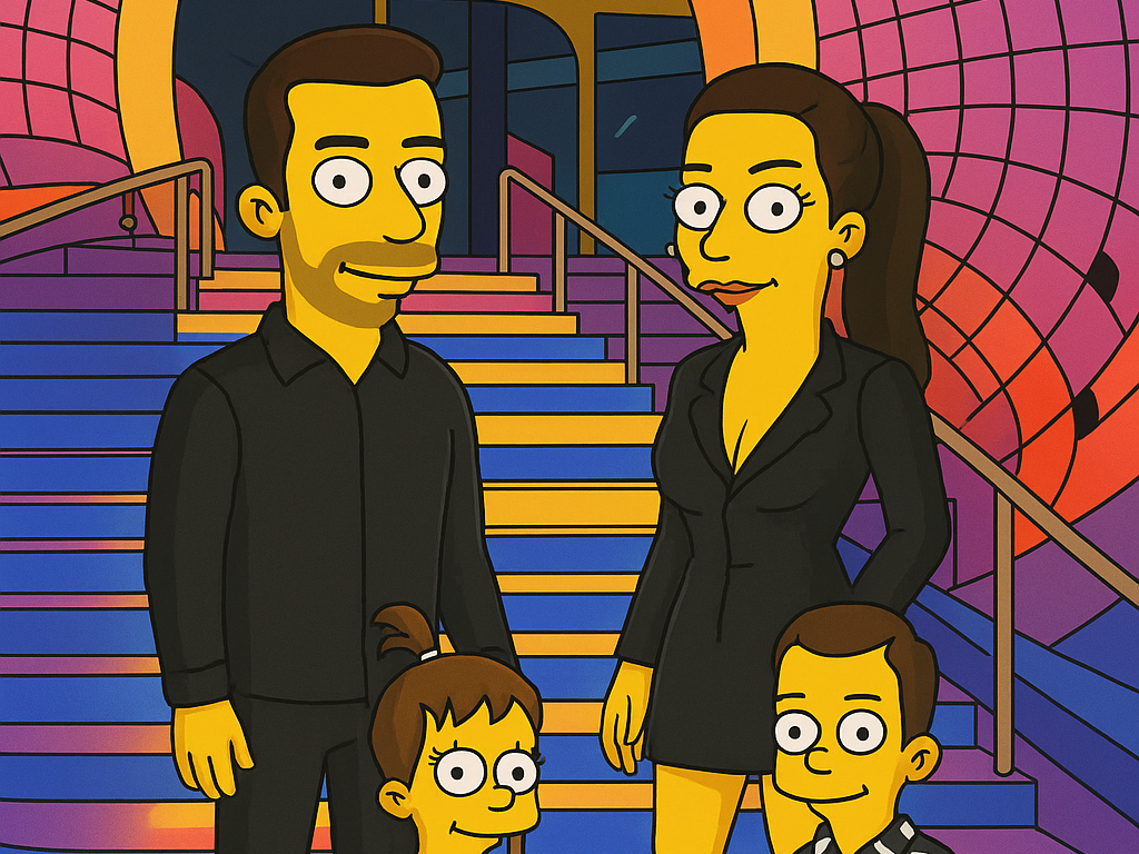 Yellow Family Cartoon